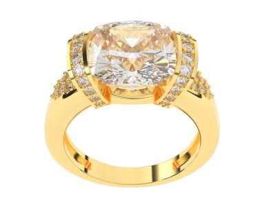 Nişan yüzüğü arka planda izole edildi. 