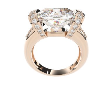 Beyaz arka planda izole edilmiş değerli taşları olan yüzük.. 