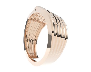 Beyaz arka planda izole edilmiş değerli taşları olan yüzük.. 