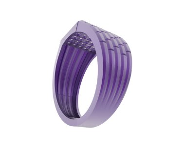 Beyaz arka planda izole edilmiş değerli taşları olan yüzük.. 