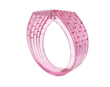 Beyaz arka planda izole edilmiş değerli taşları olan yüzük.. 