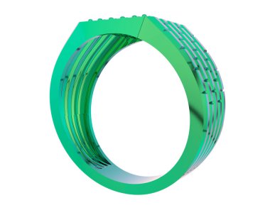 Beyaz arka planda izole edilmiş değerli taşları olan yüzük.. 