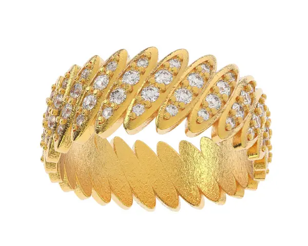 Nişan yüzüğü arka planda izole edildi. 