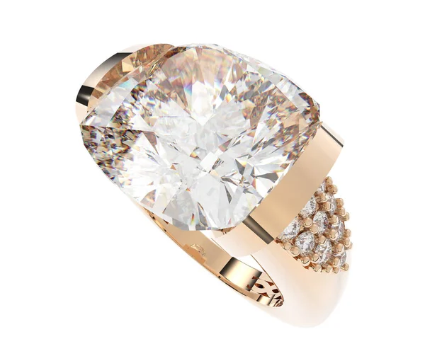 Nişan yüzüğü arka planda izole edildi. 