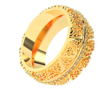 Beyaz arkaplanda izole edilmiş güzel halka. 