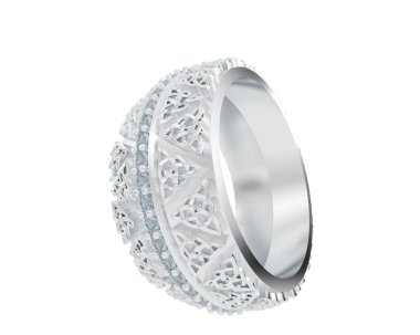 Beyaz arkaplanda izole edilmiş güzel halka. 