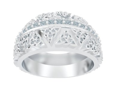 Beyaz arkaplanda izole edilmiş güzel halka. 