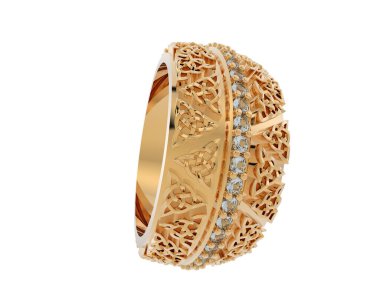 Beyaz arkaplanda izole edilmiş güzel halka. 