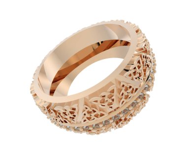 Beyaz arkaplanda izole edilmiş güzel halka. 