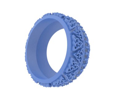 Beyaz arkaplanda izole edilmiş güzel halka. 