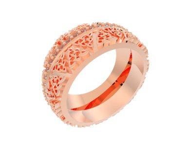 Beyaz arkaplanda izole edilmiş güzel halka. 