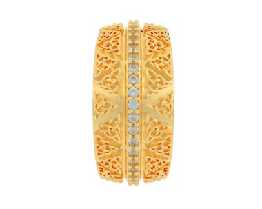 Beyaz arkaplanda izole edilmiş güzel halka. 