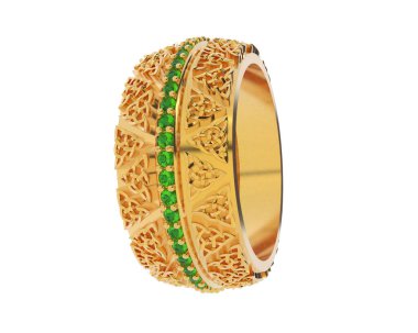 Beyaz arkaplanda izole edilmiş güzel halka. 