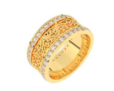 Beyaz arkaplanda izole edilmiş güzel halka. 