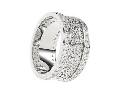 Beyaz arkaplanda izole edilmiş güzel halka. 