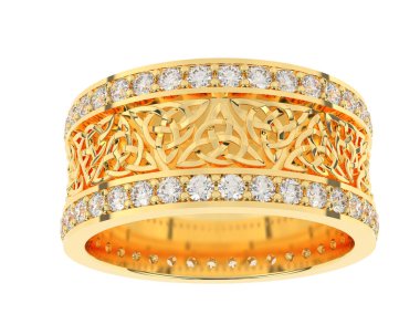 Beyaz arkaplanda izole edilmiş güzel halka. 