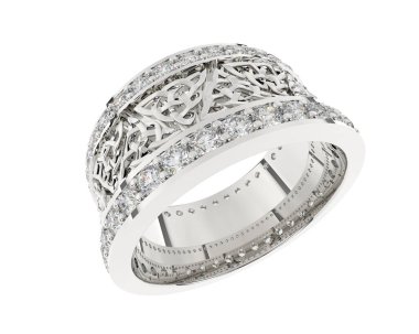 Beyaz arkaplanda izole edilmiş güzel halka. 