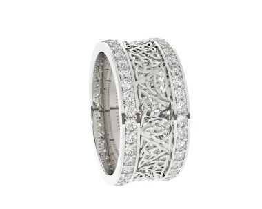 Beyaz arkaplanda izole edilmiş güzel halka. 