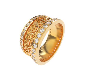 Beyaz arkaplanda izole edilmiş güzel halka. 