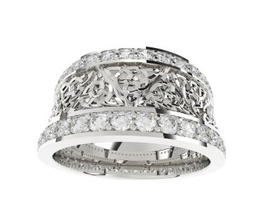 Beyaz arkaplanda izole edilmiş güzel halka. 