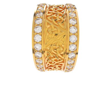 Beyaz arkaplanda izole edilmiş güzel halka. 