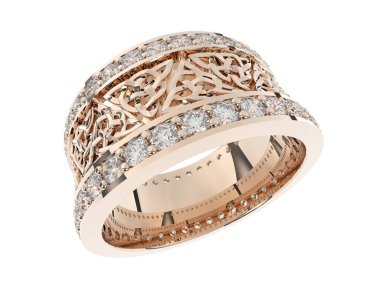 Beyaz arkaplanda izole edilmiş güzel halka. 