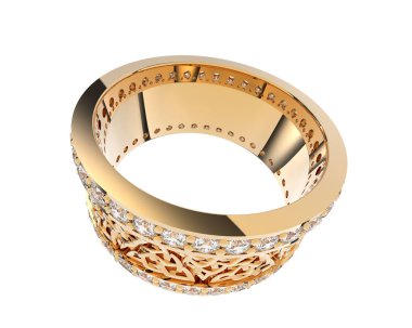 Beyaz arkaplanda izole edilmiş güzel halka. 