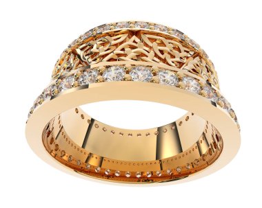 Beyaz arkaplanda izole edilmiş güzel halka. 