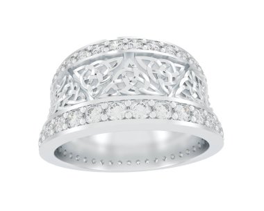 Beyaz arkaplanda izole edilmiş güzel halka. 