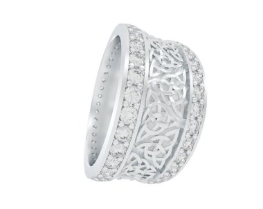 Beyaz arkaplanda izole edilmiş güzel halka. 