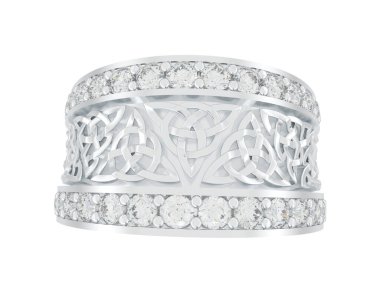 Beyaz arkaplanda izole edilmiş güzel halka. 