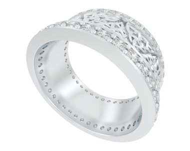 Beyaz arkaplanda izole edilmiş güzel halka. 