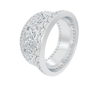 Beyaz arkaplanda izole edilmiş güzel halka. 