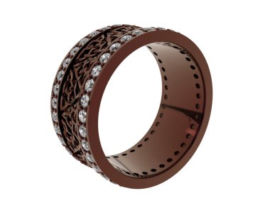 Beyaz arkaplanda izole edilmiş güzel halka. 