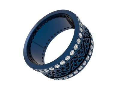 Beyaz arkaplanda izole edilmiş güzel halka. 