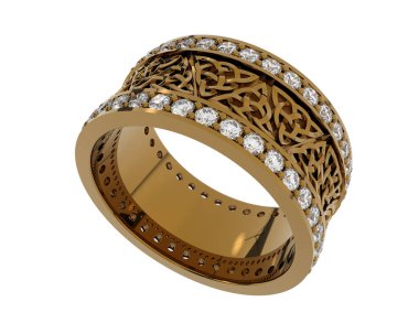 Beyaz arkaplanda izole edilmiş güzel halka. 