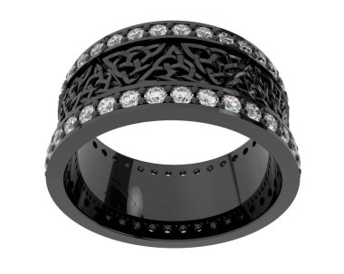 Beyaz arkaplanda izole edilmiş güzel halka. 