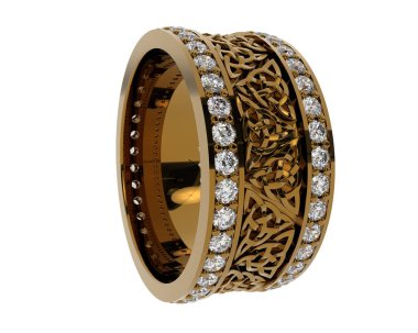 Beyaz arkaplanda izole edilmiş güzel halka. 