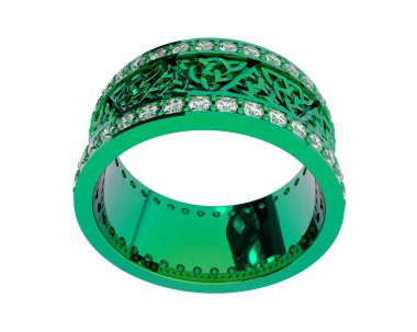 Beyaz arkaplanda izole edilmiş güzel halka. 