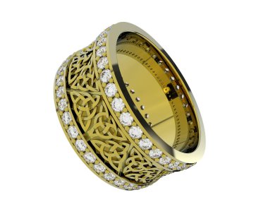 Beyaz arkaplanda izole edilmiş güzel halka. 