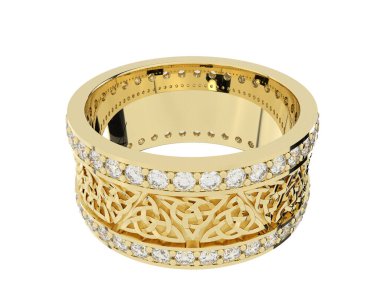 Beyaz arkaplanda izole edilmiş güzel halka. 