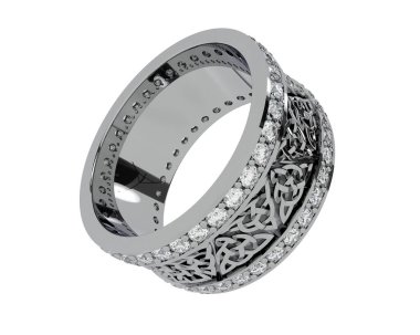 Beyaz arkaplanda izole edilmiş güzel halka. 