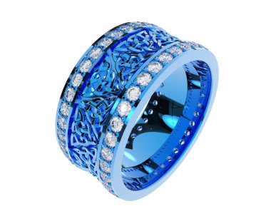 Beyaz arkaplanda izole edilmiş güzel halka. 