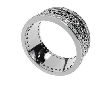 Beyaz arkaplanda izole edilmiş güzel halka. 