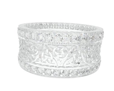 Beyaz arkaplanda izole edilmiş güzel halka. 