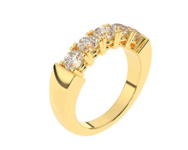 Beyaz arkaplanda izole edilmiş güzel halka. 