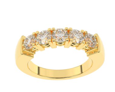 Beyaz arkaplanda izole edilmiş güzel halka. 