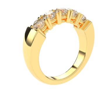 Beyaz arkaplanda izole edilmiş güzel halka. 