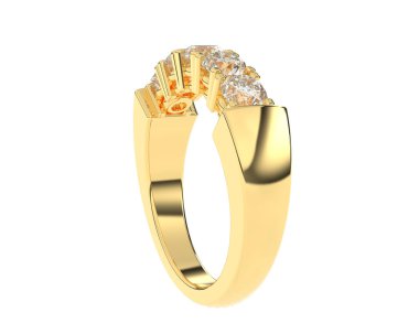 Beyaz arkaplanda izole edilmiş güzel halka. 