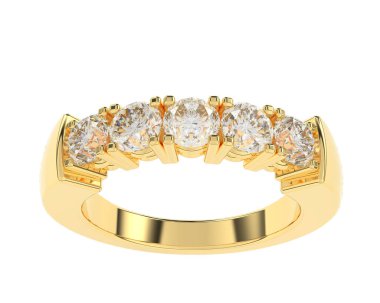 Beyaz arkaplanda izole edilmiş güzel halka. 